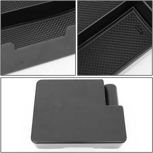 Vista 4 de Auto Dynasty Bandeja organizadora de consola central frontal, caja de almacenamiento compatible con Tesla Model 3 2017 2018 2019
