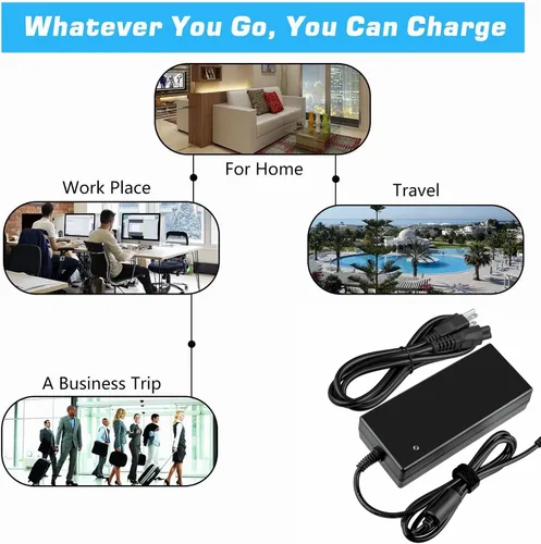 Vista 5 de Digipartspower Cargador adaptador de CA de 120 W compatible con Sony KDL-48W655D KDL-48W700C Cable de alimentación