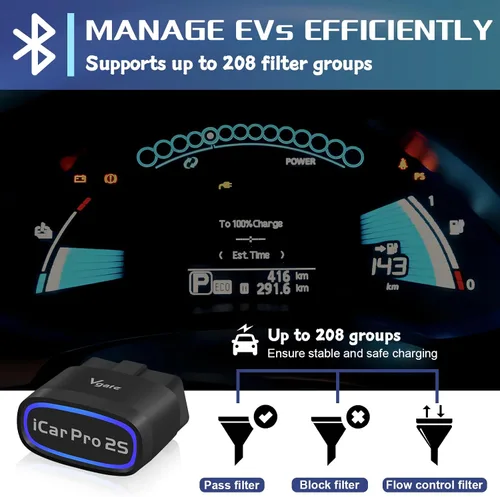 Vista 7 de Vgate iCar Pro 2S Bluetooth 5.2 OBD2 Herramienta de escaneo de coche para iPhone, Android y Windows