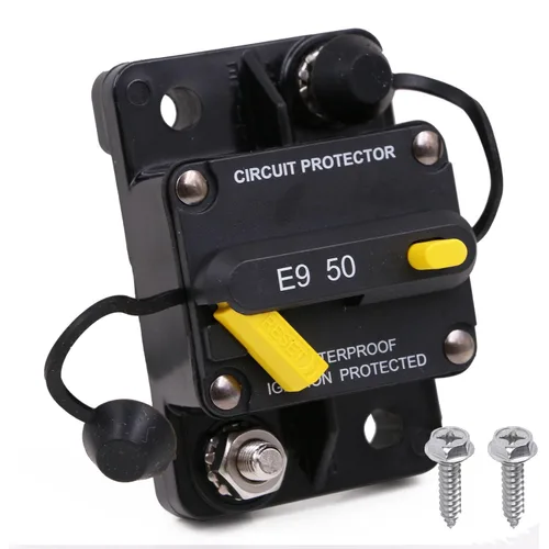 Vista 10 de Disyuntor manual de 12 V, 24 V, 15 A, reinicio manual para automóvil, RV, solar, marina, automoción, 12 voltios, 32 V CC, disyuntor de motor