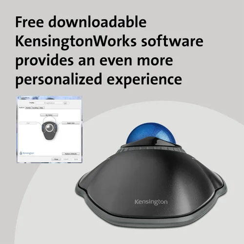 Vista 5 de Kensington Orbit Trackball Mouse con anillo de desplazamiento (K72337US), 4 1/2X5 1/2X2