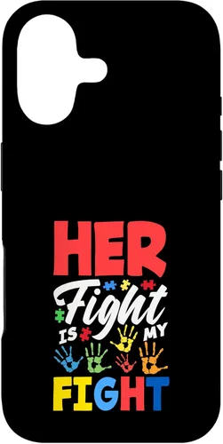 Vista 32 de Her Fight is My Fight Autism Awareness Case for iPhone XR