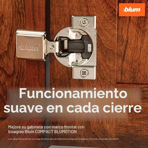 Vista 4 de Blum 38N355BE08s Bisagra compacta de cierre suave de 1/2 pulgada con revestimiento Blumotion, acabado en níquel
