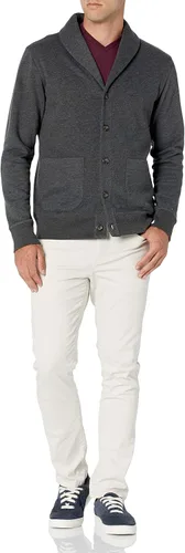 Vista 5 de Tienda Essentials Cárdigan de forro polar de manga larga para hombre
