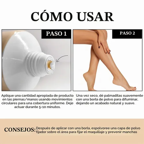 Vista 3 de Crema de maquillaje impermeable para piernas y cuerpo con esponja, corrector de cobertura completa resistente a la transferencia para tatuajes 01#