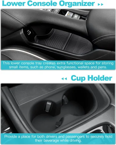 Vista 4 de CDEFG Bandeja organizadora de consola central Honda HR-V 2023 2024 2025 2026 para Honda HR-V 2023-2026 (deporte, EX-L, LX), accesorios para consola