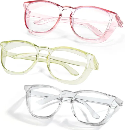 Vista 26 de Elegantes gafas de seguridad para mujeres y niñas, gafas anti-vaho, gafas protectoras, gafas transparentes