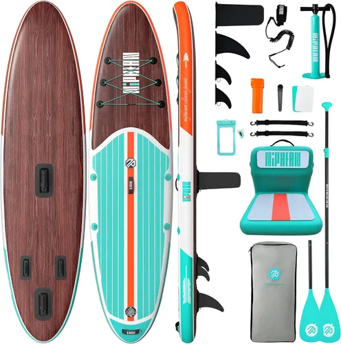 Vista 36 de Niphean Tabla inflable de la paleta con los accesorios 10'6''/12'6" estable Prisa profunda
