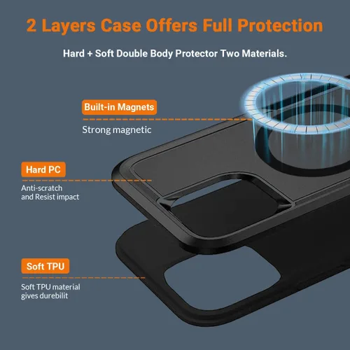 Vista 4 de Funda de teléfono personalizada para iPhone 17 Air 16 15 14 13 Pro Max Plus 12 11 con MagSafe funda magnética personalizada para teléfono celular