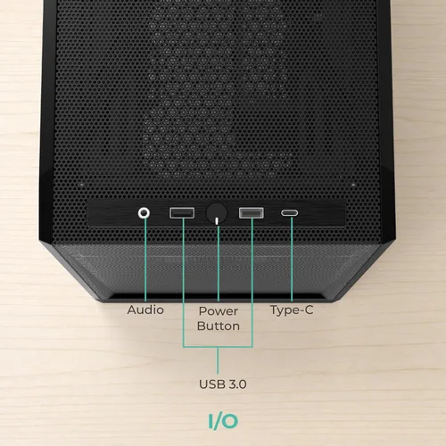 Vista 8 de MONTECH Funda para PC Micro ATX de 22.7 L, chasis modular de malla de alto flujo de aire para construcciones de aire, líquidos o SFF, soporte de TEN