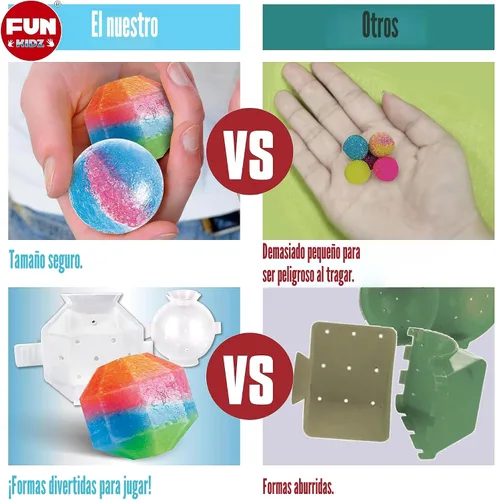 Vista 7 de FunKidz - Kit de bolas inflables grandes para niños, kit de fabricación de pelotas mágicas para manualidades, proyectos de ciencia y actividades