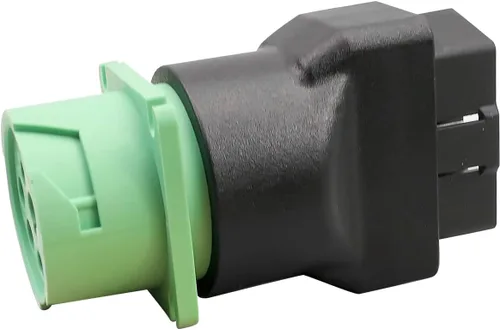 Vista 5 de OBD2 macho a verde J1939 adaptador hembra 9pin a 16pin