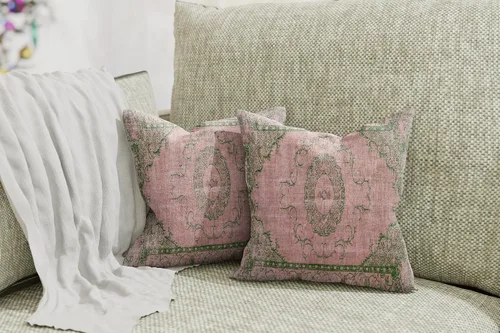 Vista 4 de TurkishRug - Kingdom Pattern Handmade Kilim Cushion Cover Ethnic Pattern Farmhouse Soft Pillow Cover Washable Printed Home Dekor Decorations Bedroom