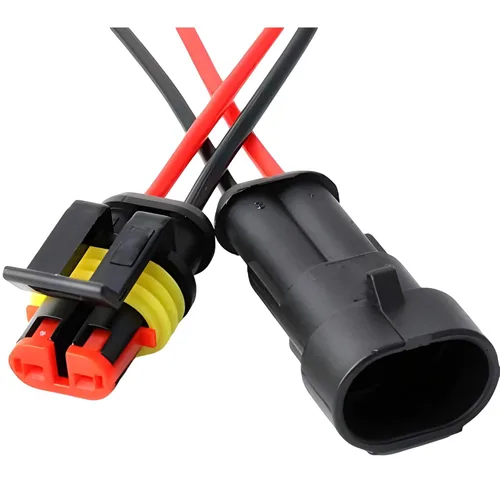 Vista 2 de JacobsParts Conector eléctrico impermeable, enchufe de 2 pines, conectores de cable eléctrico automático para automóvil, camión, barco y otras