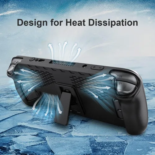 Vista 3 de Funda protectora con soporte para cubierta de vapor, cubierta protectora de cubierta de vapor con base de soporte, accesorios de protección completa