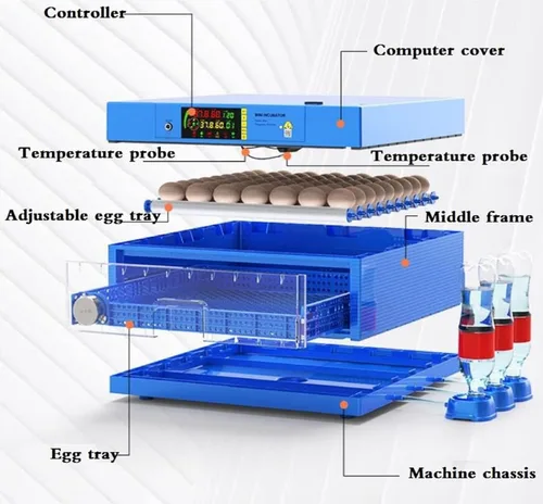 Vista 5 de Incubadora Automática para Incubar Huevos, Actualización con Adición Automática de Agua, Incubadora de Pollos con Control de Temperatura y Humedad