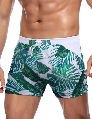 Vista 27 de COOFANDY Trajes de baño para hombre Slip de natación sexy Traje de baño de pierna cuadrada Traje de baño Short de natación Traje de baño con 4