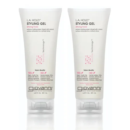 Vista 8 de GIOVANNI L.A. Hold Gel de peinado, agarre fuerte, gel para el cabello para mujeres y hombres, vegano, sin parabenos ni ftalatos, infundido