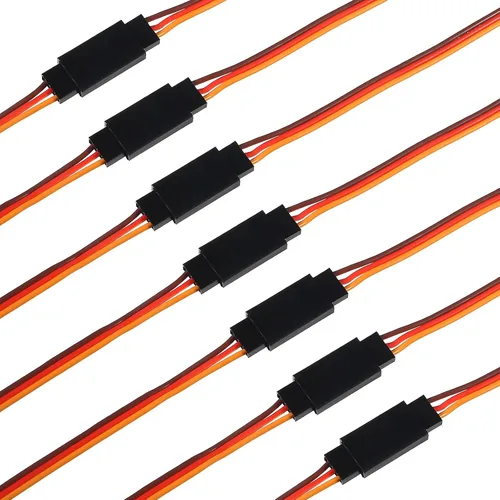 Vista 4 de Cable de extensión servo de 5.9 in, cable de extensión servo de 3 pines, cable de cable macho a hembra, cable de cable de servo control remoto RC