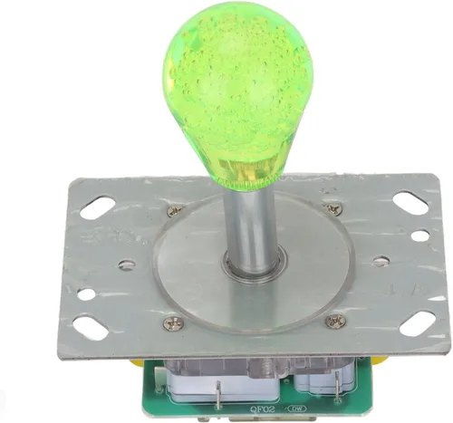 Vista 6 de Arcade Joystick Kit,LED Arcade Illuminated Joystick,Fully Automatic LED Colorful Illuminated Joystick,5 Pin Oval Crystal Arcade Joystick for Arcade