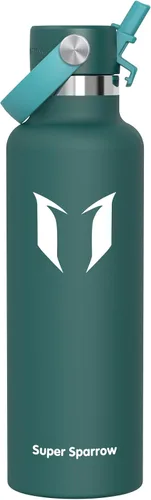 Vista 20 de Super Sparrow Botella de Agua Aislada - 17 Oz / 25 Oz / 34 Oz - Frasco FlipFlow de Boca Estándar - Libre de BPA, Botella a Prueba de Fugas
