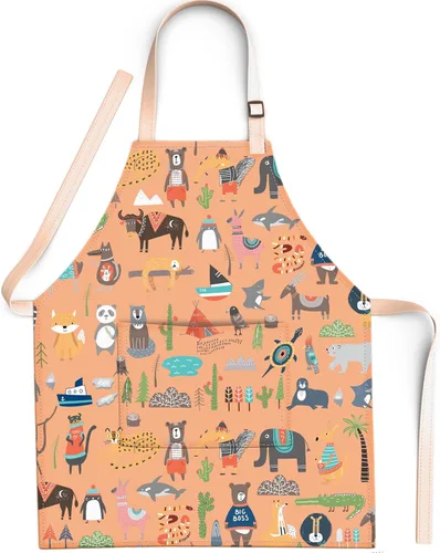 Vista 13 de Kids Aprons for Girls and Boys, Toddler Apron with Pocket for Painting, Cooking, Baking, Gardening and Crafts