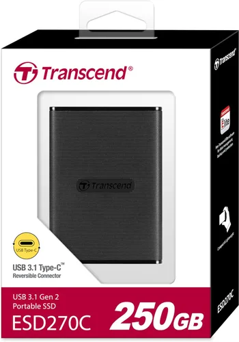 Vista 2 de Transcend ESD270 SSD externo de 250 GB para iPhone16/15/iPad/Mac/Windows/Android, PC/Laptop/Tablet/TV/Consola de juegos, SSD portátil con respaldo