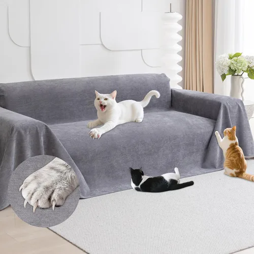 Vista 23 de Protector de muebles contra arañazos para gatos, antideslizante, impermeable, para mantener alejados a los gatos, protectores de sofá aptos