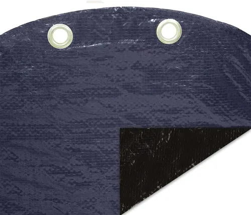 Vista 5 de Cubierta de piscina de invierno de lujo para piscinas redondas de 12 pies sobre el suelo Azul/Negro Fácil de instalar, protección UV y duradera
