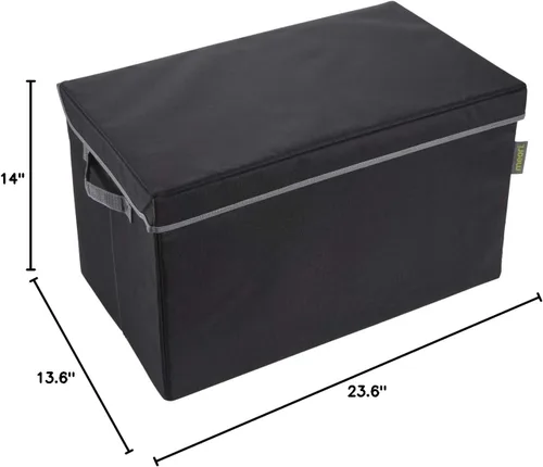 Vista 11 de meori Caja de almacenamiento con tapa, grande, color negro lava