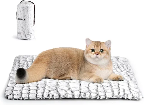 Vista 8 de Cama autocalentable para gatos, 24" x 18" almohadilla térmica ultrasuave para gatos y perros, mascotas, para interiores y exteriores, tapete térmico