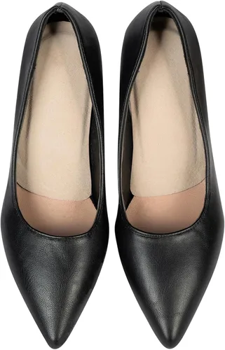 Vista 6 de 2 pares de cojines de talón de piel de cerdo para mujer, fascitis plantar, espolón óseo en el talón, tendón de Aquiles, adhesivo de 0.32 pulgadas