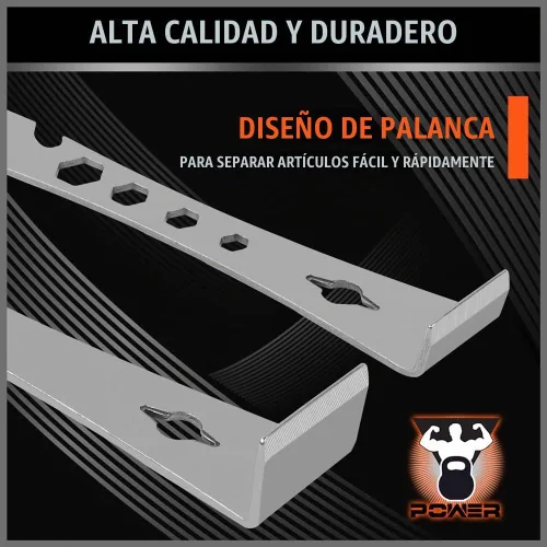 Vista 3 de HORUSDY Juego de 2 barras de palanca raspadoras, barras de palanca planas de acero inoxidable con función de destornillador hexagonal, extractor