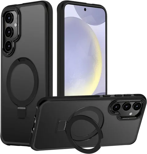 Vista 10 de Funda para Samsung Galaxy S24 Plus, soporte de anillo magnético ajustable [compatible con Magsafe], [protección a prueba de golpes de grado militar]