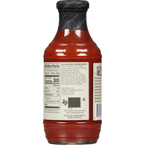 Vista 23 de Salsa de barbacoa Stubb’s, Original, Sin OMG, Sin gluten, Certificada Kosher, Sin jarabe de maíz de alta fructosa, Sabor original picante, Salsa