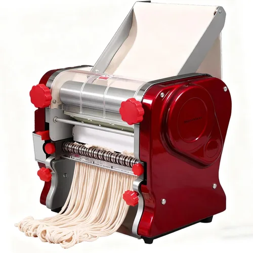 Vista 10 de XINGYUEXUAN - Máquina manual para hacer pasta, de acero inoxidable con manivela con cortadores de 0.079 pulgadas y 0.157 pulgadas, rodillo de masa