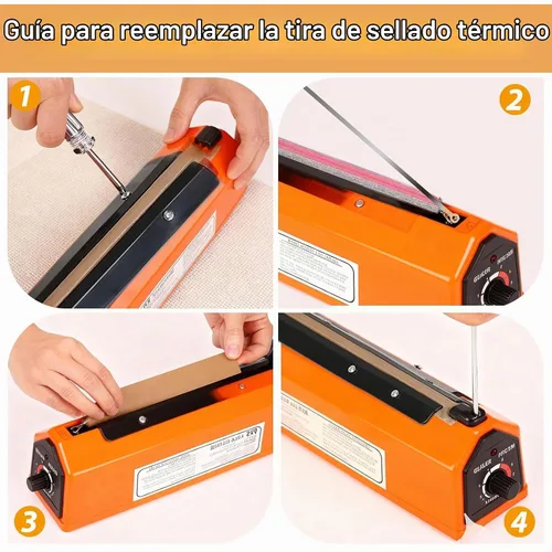 Vista 3 de 10 piezas de repuesto para sellador de impulsos, tira de sellado térmico de 12 pulgadas, elemento de repuesto, selladores de impulso, elemento