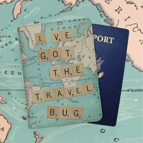 Vista 6 de Handmade Curious Wanderlust Collection Funda de pasaporte personalizada estampada con tinta de la mejor calidad impresión personalizada gratuita