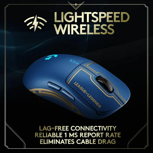 Vista 3 de Logitech G PRO - Mouse inalámbrico para juegos - Lightspeed Hero 25K Sensor 25600 DPI RGB 4-8 botones personalizables ambidiestro edición