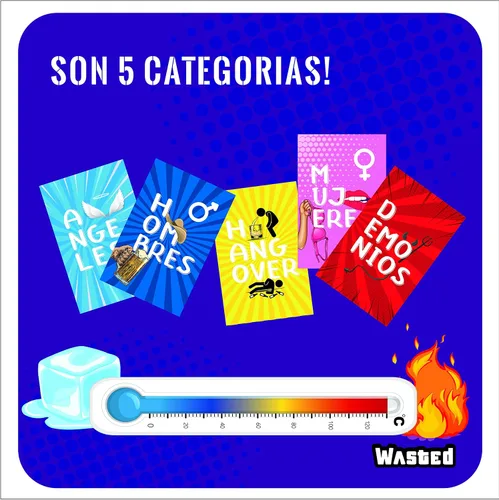 Vista 4 de WASTED - El juego de fiesta de Happy Ending Games - Tarjetas de juego - Juego de mesa de desafíos (versión en español)