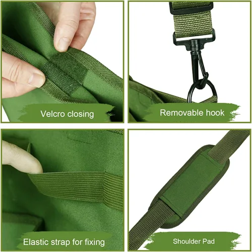 Vista 4 de Bolsa de herramientas de poda de jardín - Bolsa de almacenamiento de lona para jardinería