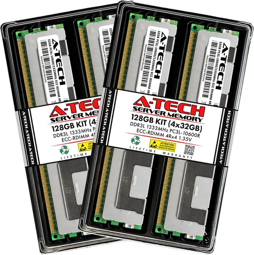Vista 23 de A-Tech 4GB DDR3 1333MHz PC3-10600R ECC RDIMM 1Rx4 Rango único 1.5V Registrado DIMM 240-Pin Módulo de actualización de memoria RAM de servidor