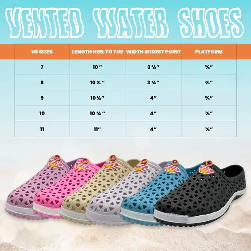 Vista 8 de Shore Point - Zapatos de agua para mujer de fácil cuidado antideslizantes ventilados para playa y piscina