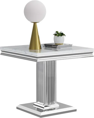 Vista 35 de Mesa de centro de lujo de mármol sintético con base en U de Mármol A-blanco oro15
