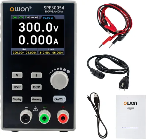 Vista 12 de OWON Fuente de alimentación de laboratorio (0-30V 0-5A), fuente de alimentación CC de banco programable de 150 W con pantalla LCD de 2.8 pulgadas