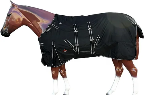 Vista 20 de HILASON Manta de Caballo de Poly Impermeable de Invierno 1200D con Envolvente de Vientre Mantas de Exterior para Caballos Vino