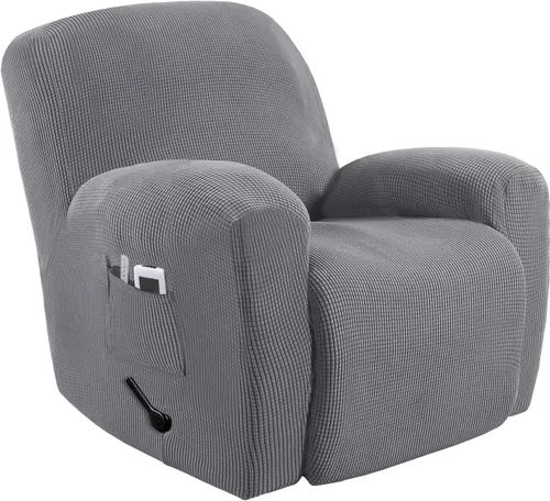Vista 41 de MeilleMaison Funda elástica para silla reclinable, funda para sofá de 1 pieza con parte inferior elástica, lavable, protector de muebles Negro