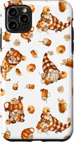 Vista 13 de Autumn Pumpkin Spice Motif for Thanksgiving Cute Fall Gnome Case for iPhone 17