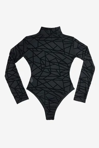 Vista 4 de SEBOWEL Women Long Sleeves Mesh See Through Jumpsuit Bodysuit Top Leotard