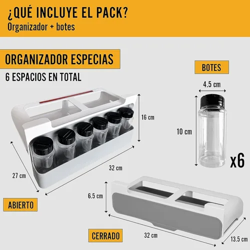 Vista 3 de estante para especia 6 puesto